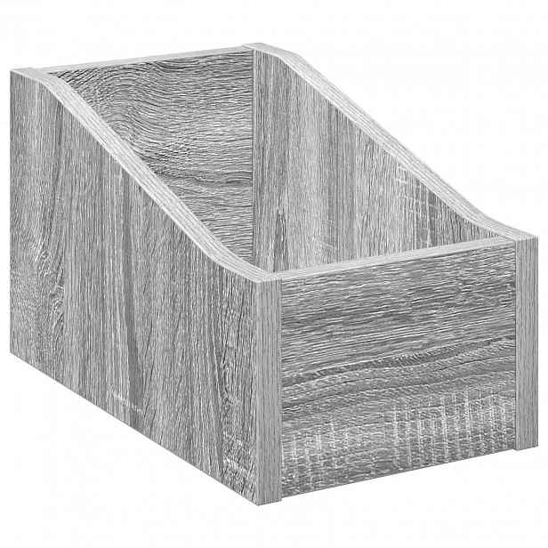 vidaXL Krabice na LP desky Šedý Sonoma 18 x 32 x 18 cm
