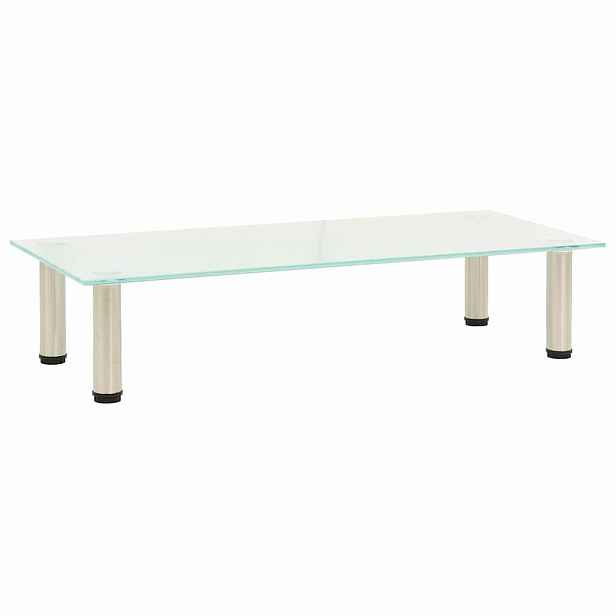 vidaXL TV stolek mléčný 60 x 35 x 17 cm tvrzené sklo