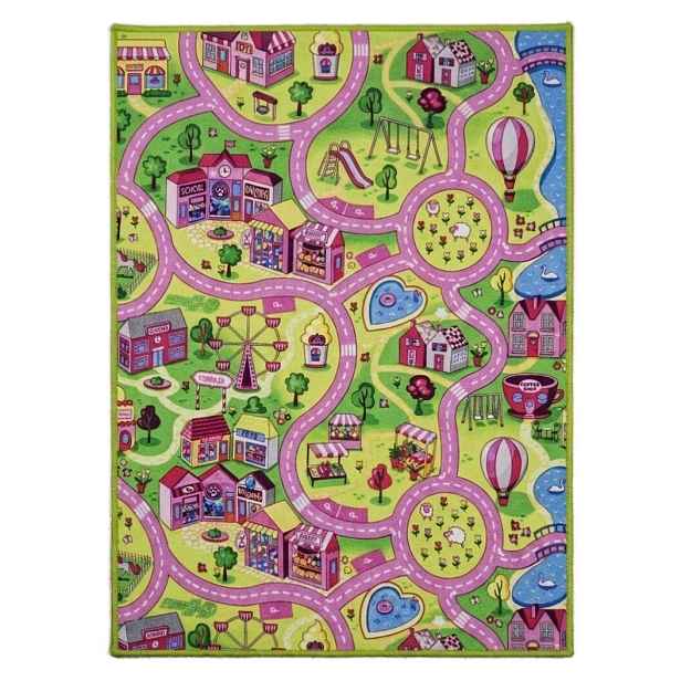 Dětský kusový koberec silnice Sweet Town, 140x200, vícebarevná, dětský pokoj, Associated Weavers