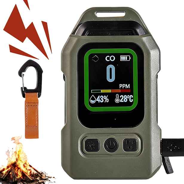 Přenosný Detektor Oxidu Uhelnatého Bedee s svítilnou a magnetem pro karavan a kuchyň 300 h