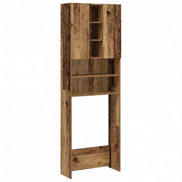 vidaXL Skříňka nad pračku old wood 64 x 25,5 x 190 cm