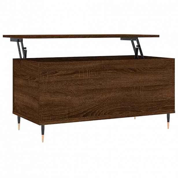vidaXL Konferenční stolek hnědý dub 90 x 44,5 x 45 cm kompozitní dřevo