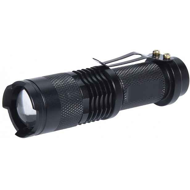 Kapesní svítilna LED 9 cm, černá