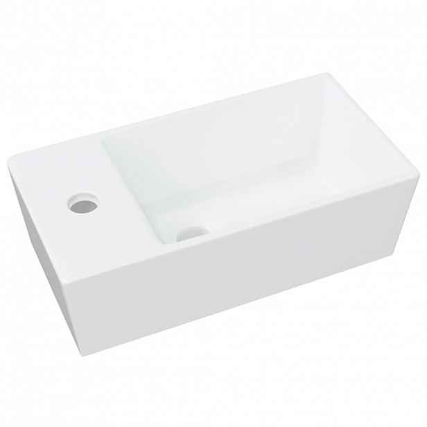 vidaXL Umyvadlo bílé 48 x 25 x 15 cm keramické