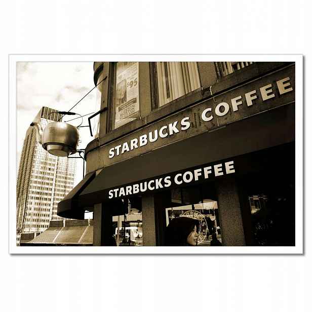 Plakáty v rámu 60x40 Starbucks Coffee Sepia