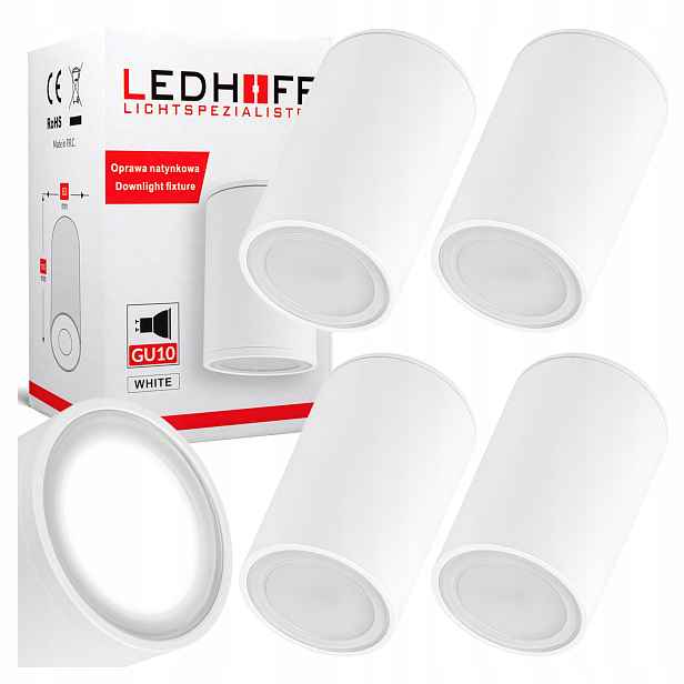 Led halogenové stropní svítidlo Spot Tuba GU10 koupelnové nástěnné IP44 x4