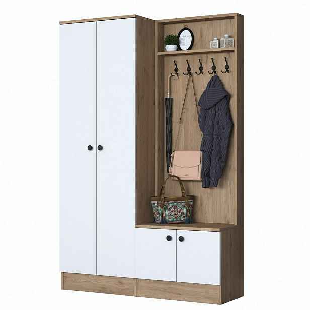 Předsíňová sestava Pone White and Walnut I