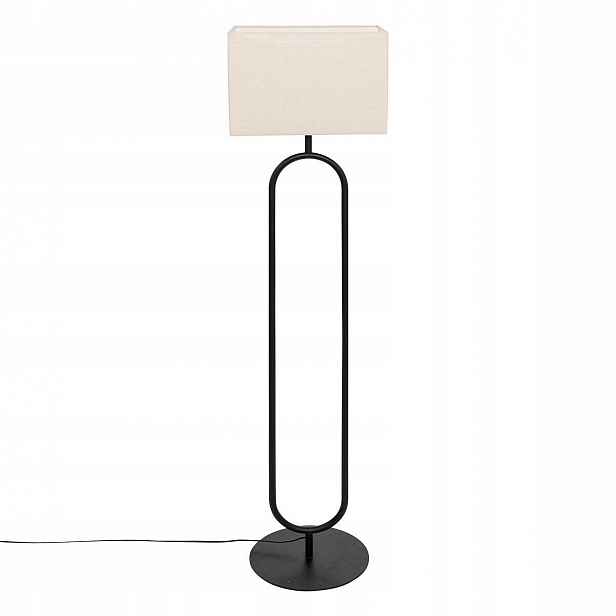 Stojací Kovová Lampa S Béžovým Stínidlem 38X28X154 CM E27