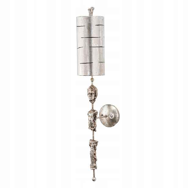Stříbrná nástěnná lampa Fragment 60W E27, regulace intenzity Flambeau