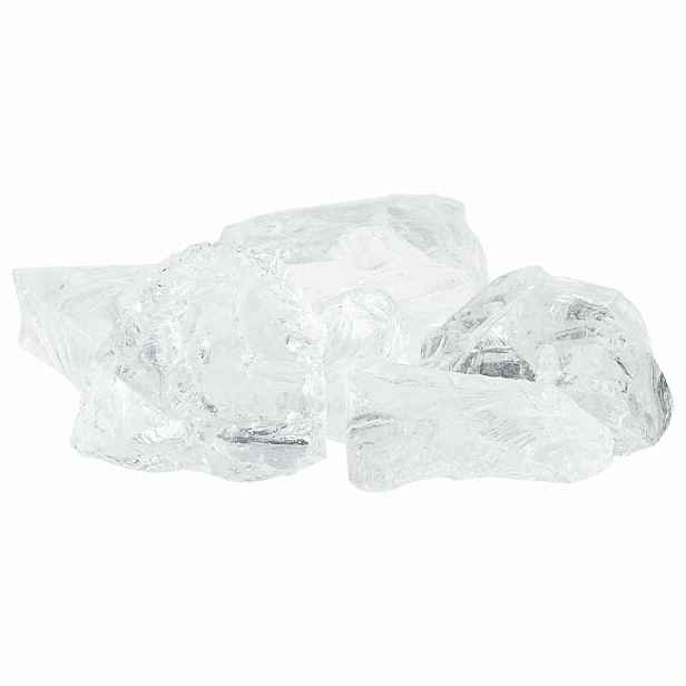 vidaXL Zahradní kameny Bílá 12 cm Sklo