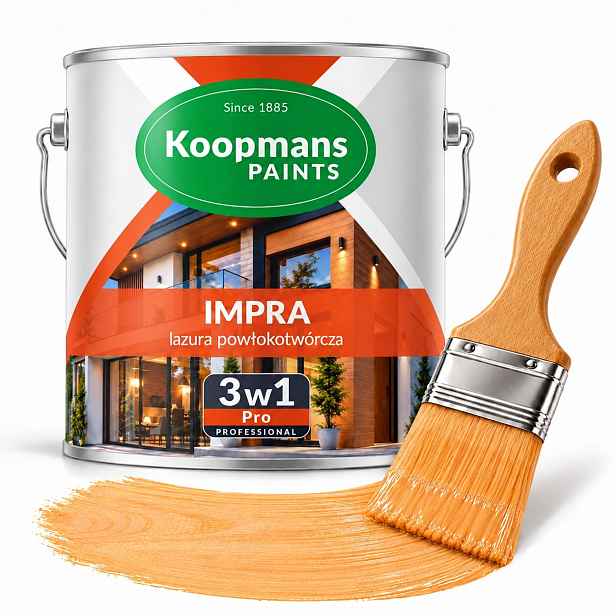 Lazura na dřevo Koopmans Impra 3v1 102 středomořská pinia 2.5 l