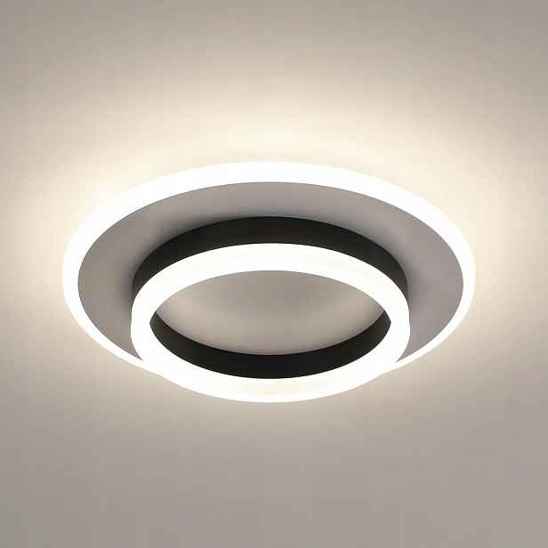 Stropní svítidlo Led závěsné bílo-černé moderní do obývacího pokoje 4500K 28W