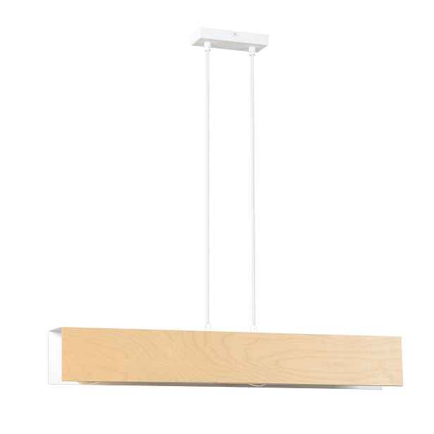 Závěsná lampa Carlo 3 White skandinávská, dřevo, bílá