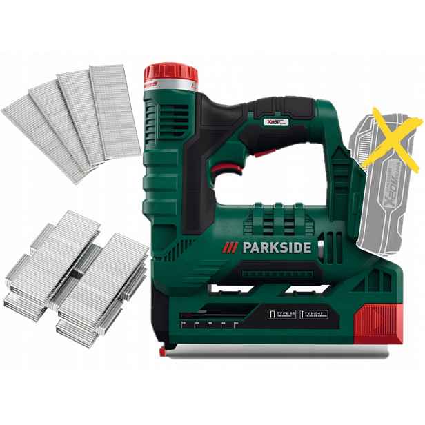 Akumulátorová sešívačka Hřebíkovačka Parkside 20-Li A1 Taker Mocný V20 Set