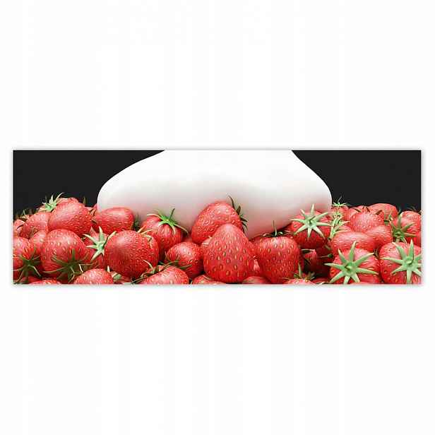 Plakáty 200x66 Jahody s 3D mlékem