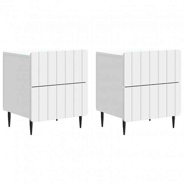 vidaXL Noční skříňka 2 ks Bílá 43 x 34,5 x 49,5 cm Kompozitní dřevo