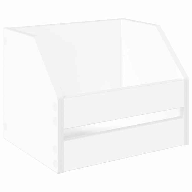 vidaXL Krabice na vinylová alba Bílá 38 x 30 x 29 cm Kompozitní dřevo