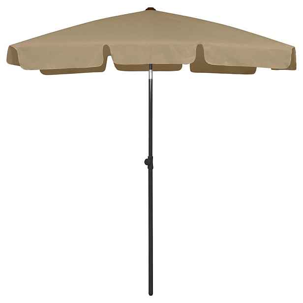 vidaXL Plážový slunečník taupe 180 x 120 cm