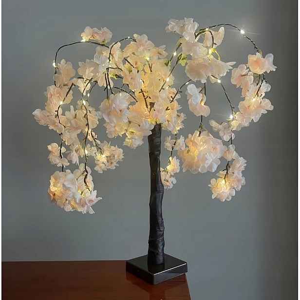 Lampka Led lampa Stromek strom Sakura Višňový Květ růžové květiny