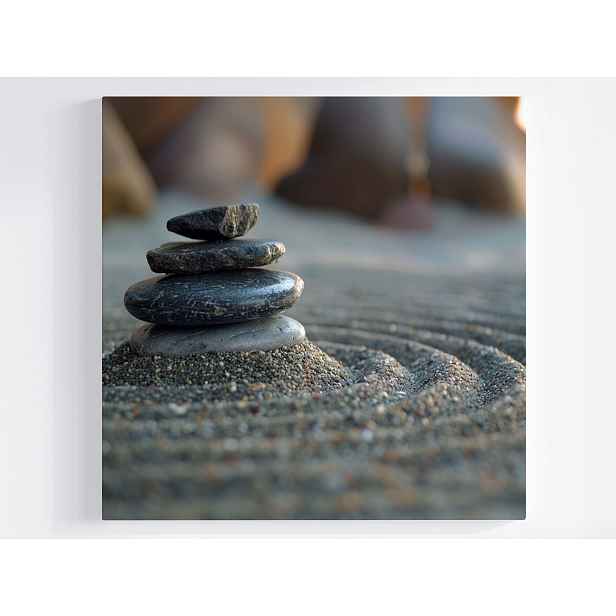 Obraz Na Plátně Plátno Spa Kameny Harmonie Wellness Písek Zen 60x60