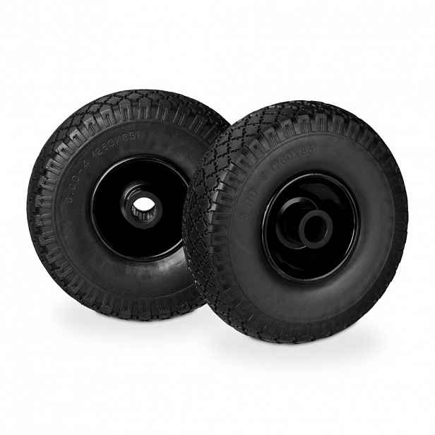 Relaxdays KOLO Černá-černá 2dílná-sada PU plná-guma neprorazitelné 26 cm