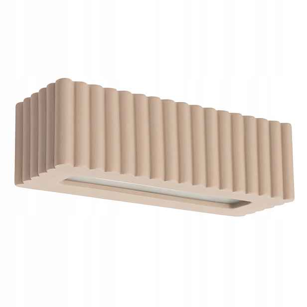 Sollux Keramická nástěnná lampa Taupe Rigata Moderní 1xE27 15W