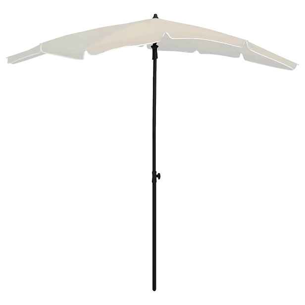 vidaXL Zahradní slunečník s tyčí 200 x 130 cm pískový