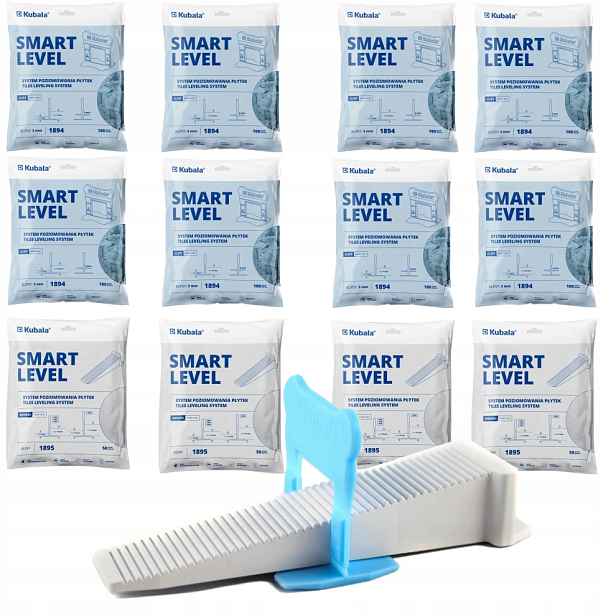 Kubala Smart Level Pro Vyrovnávání Klínových Dlaždic 200 Klipy 3 MM 800 Kusů