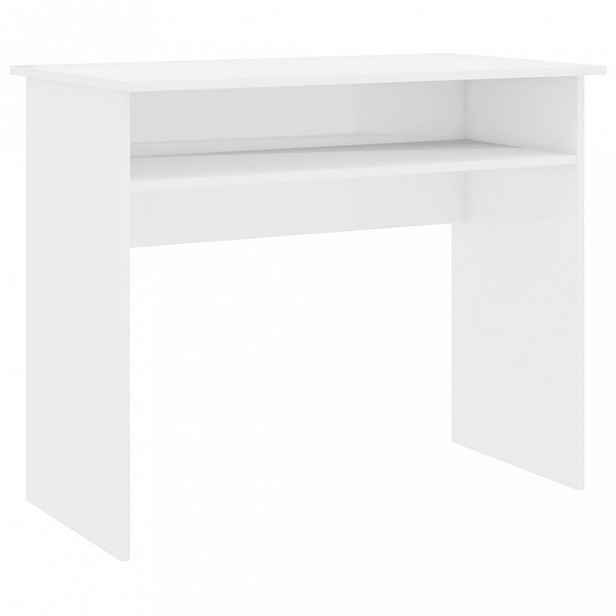 Psací stůl s policí 90x50 cm Bílá lesk