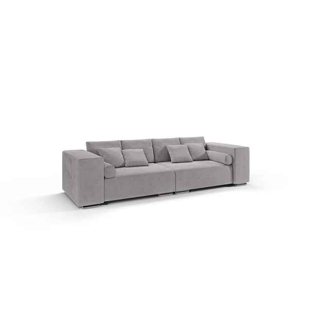 S-Style POHOVKA BIG SOFA Kami z mikrovlákna, stříbrná