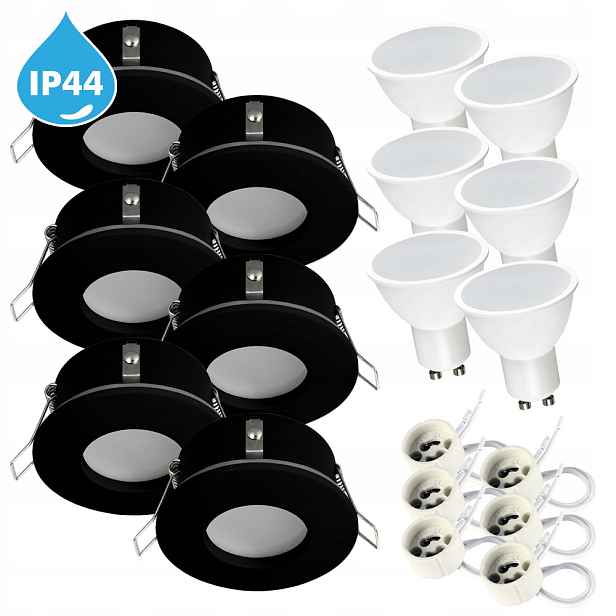 Svítidlo kulaté stropní svítidlo IP44 koupelna podbití Led GU10 7W teplé