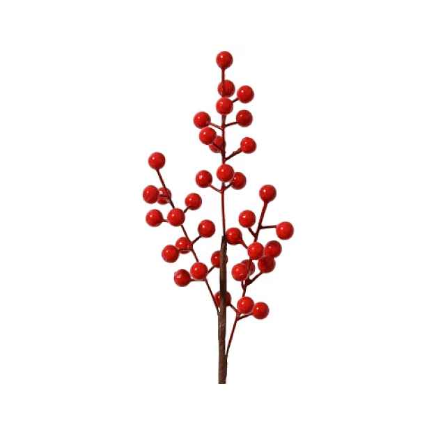 Umělá větvička Červené bobule, 38 cm