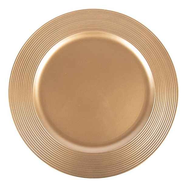 Zlatý plastový talíř - Ø 33 cm Clayre & Eef