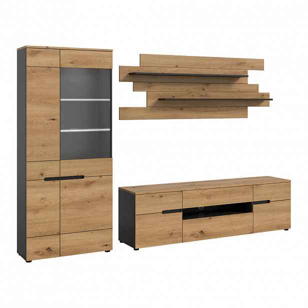 Livetastic OBÝVACÍ STĚNA dub artisan
