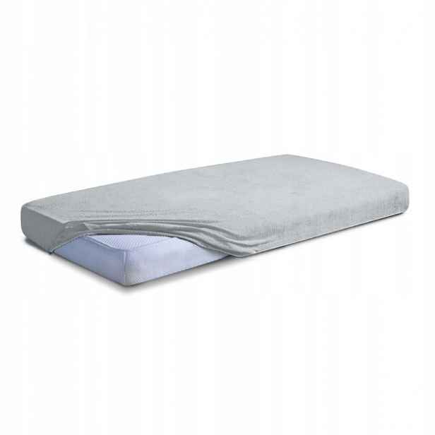 Froté prostěradlo s gumou 180x200 šedé 42 Premium