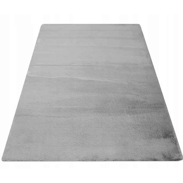 Koberec Plyšový Světle Šedý Měkký Milý Rabbit Kožešina Králíka 140x200 CM
