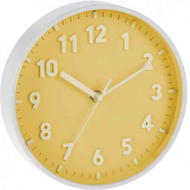 Nástěnné hodiny Silvia žlutá, 20 cm
