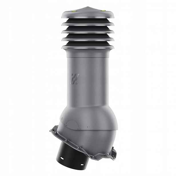 Neizolovaný Větrací komín HiVent, průměr 125 mm, Trapézový T14 Grafit
