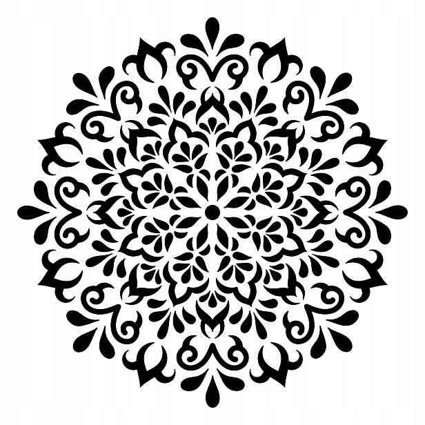 Omítací Šablona LuxBud Mandala 5e 62 x 62 cm Opakovaně použitelná