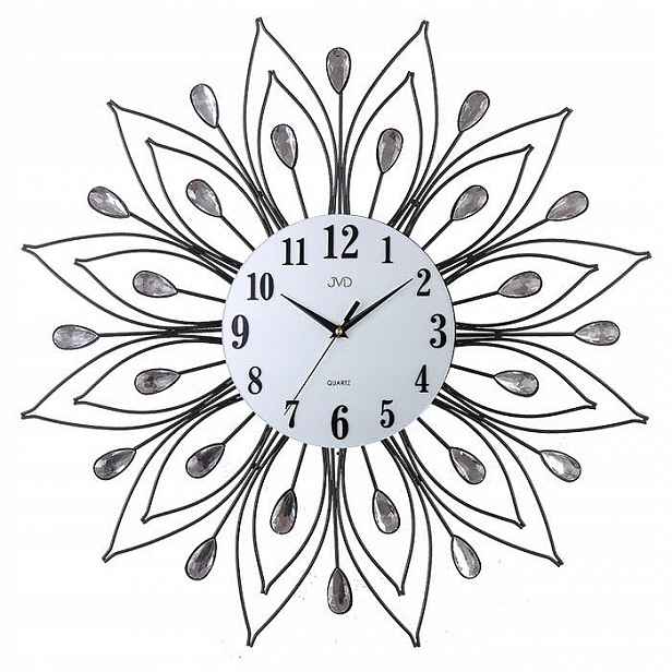 Velké Nástěnné Hodiny S Krystaly Jvd HJ84 58 cm
