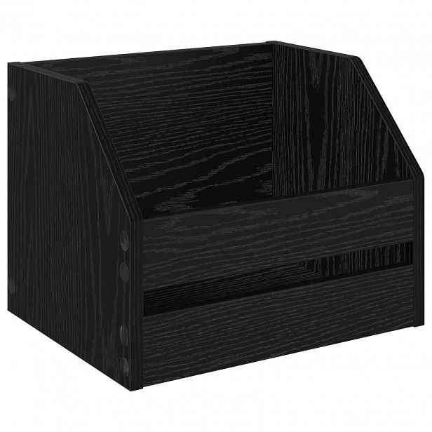 vidaXL Krabice na vinylová alba Černý dub 38 x 30 x 29 cm