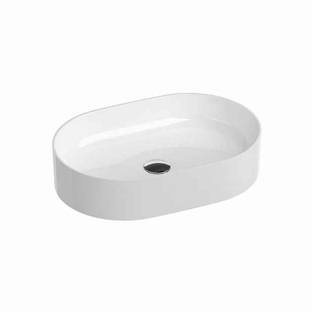 Umyvadlo Ravak Ceramic Slim 55x37 cm bez otvoru pro baterii, bez přepadu XJX01155001