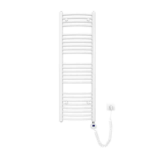 EMKE RADIÁTOR Towel Elektrický Zakřivený Bílý 120/40 cm