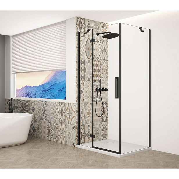Gelco Trinity - Sprchový kout 100x80 cm, levé, čiré sklo/černá GT5680-10CL-B