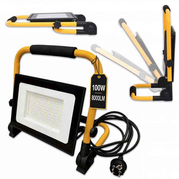 Stavební reflektor 100W 8000lm Přenosná pracovní lampa Advive Work