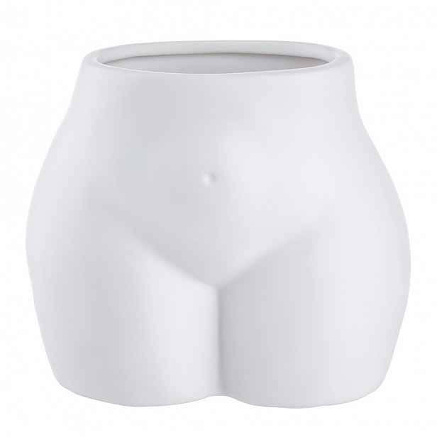 Váza/květináč 13 cm - bílá