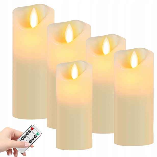 5 Led Svíčka Do Svíčky, Efekt Plamene, Led Svíčka, Sada 13/14/16/18/20 CM