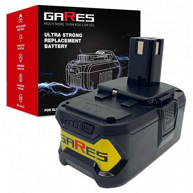 Akumulátor Gares pro Ryobi RB18L25 R18IW3 RCD1802 RBC18L15 18V 5Ah