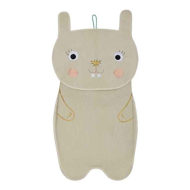 Krémový látkový závěsný organizér 40x1x82 cm Darling Rabbit – OYOY Mini