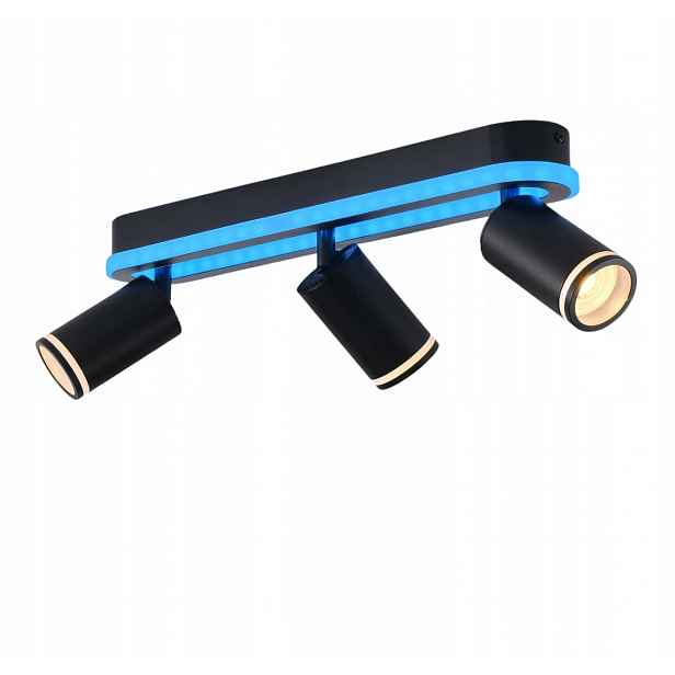 stropní svítidlo 3-bodový Led stropní reflektor Rgb GU10 černý 33W 2600LM